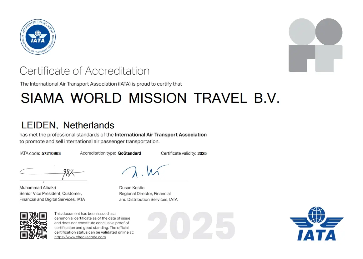 SIAMA IATA Certificate 2025